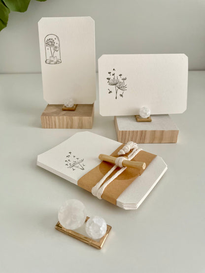 Handmade Blank Affirmation Cards - Dandelions