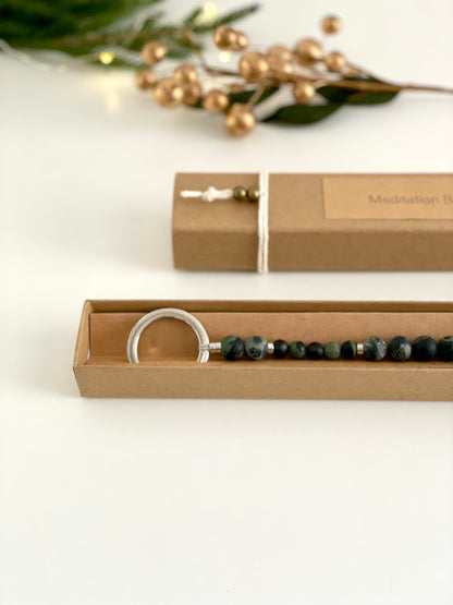 Kambaba Jasper - Presence/Breathing Beads -  Calming & Stress reducing