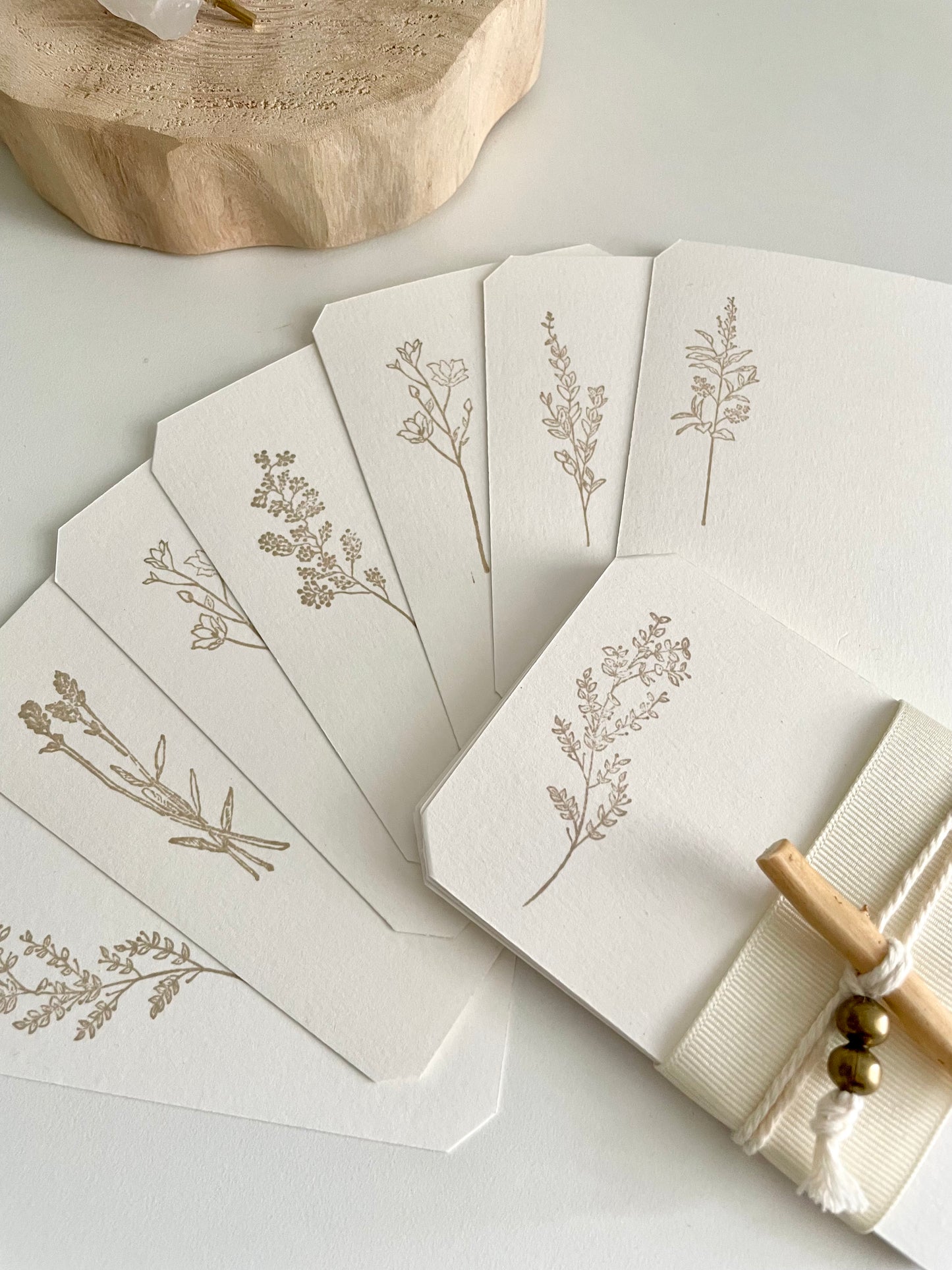 Handmade Blank Affirmation Cards - Botanical
