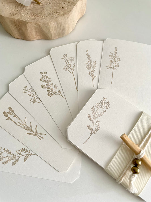 Handmade Blank Affirmation Cards - Botanical