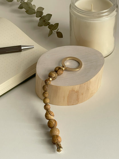 Picture Jasper - Presence/Breathing Beads - Grounding, Stability, and Harmony