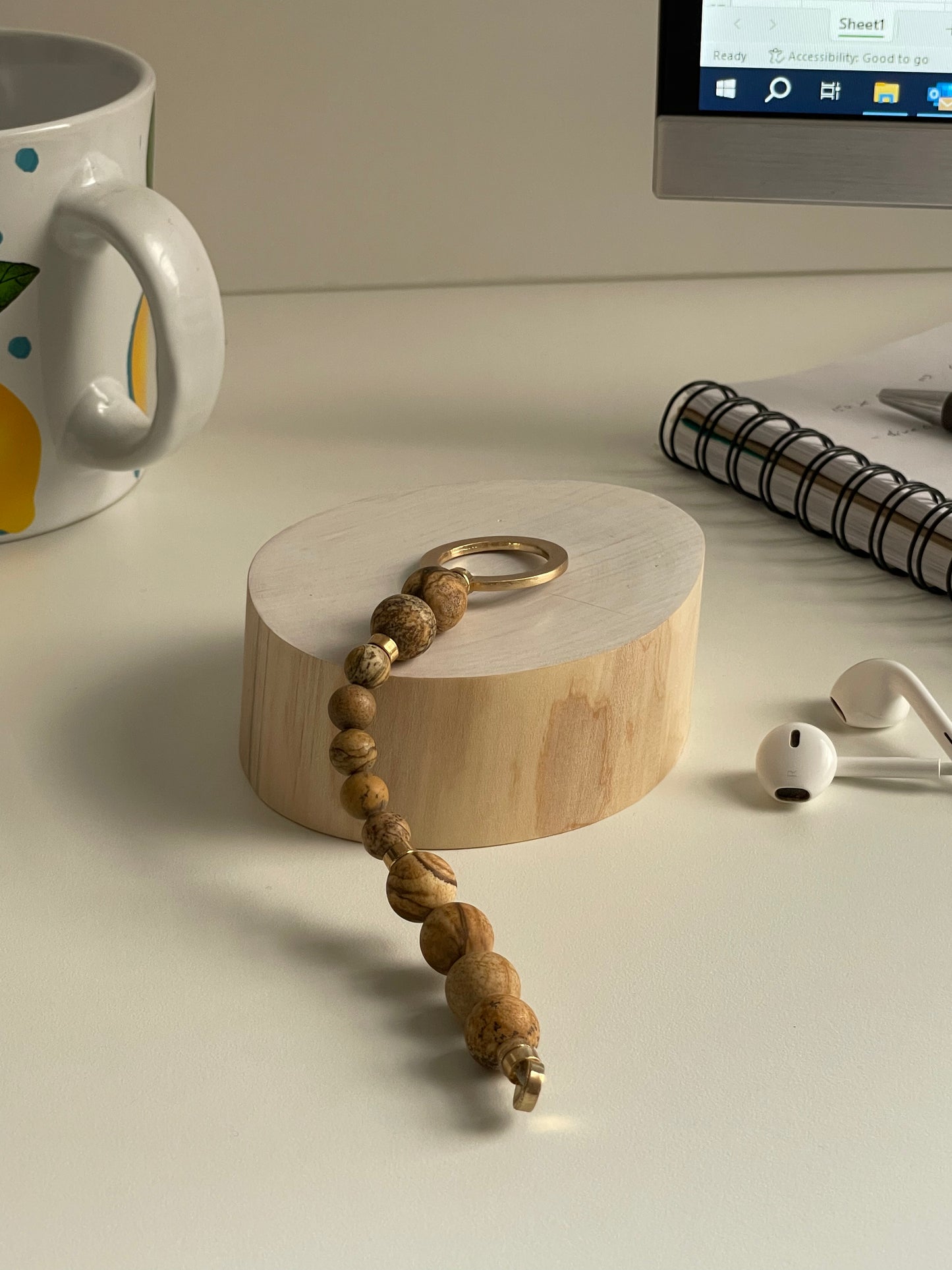 Picture Jasper - Presence/Breathing Beads - Grounding, Stability, and Harmony