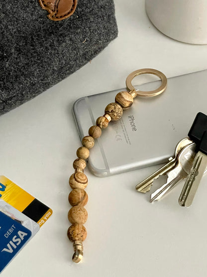 Picture Jasper - Presence/Breathing Beads - Grounding, Stability, and Harmony