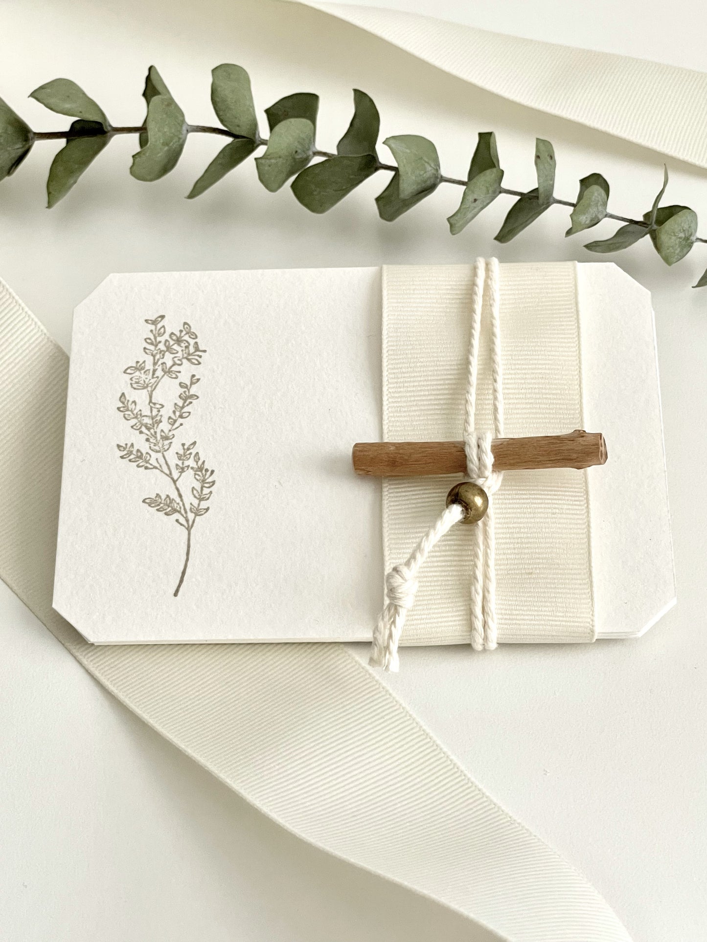 Handmade Blank Affirmation Cards - Botanical