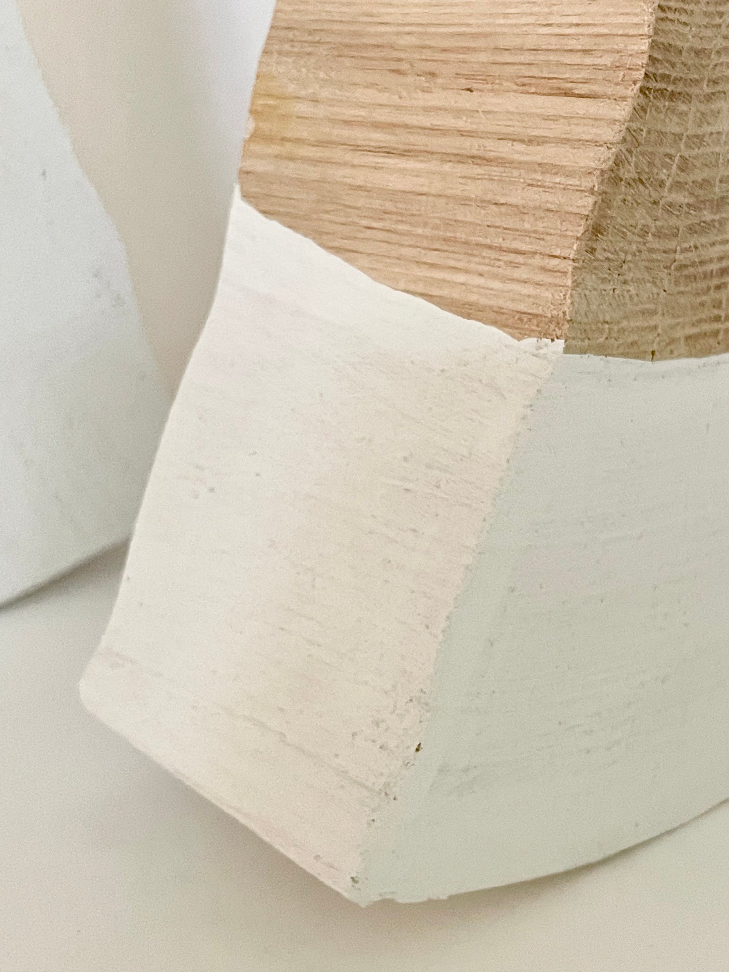 Minimalist holiday tree set with handmade wooden trees with a white base 