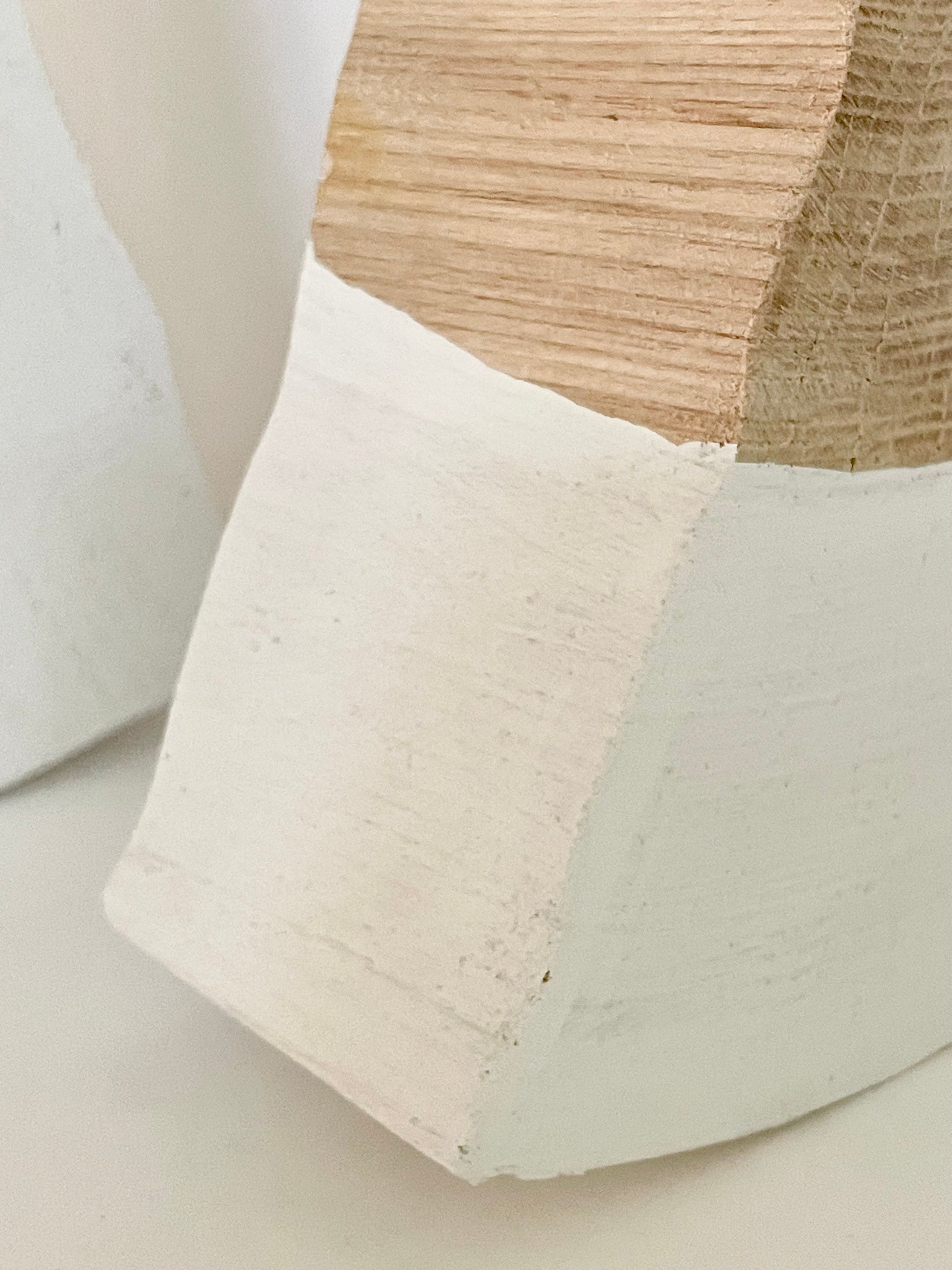 Minimalist holiday tree set with handmade wooden trees with a white base 